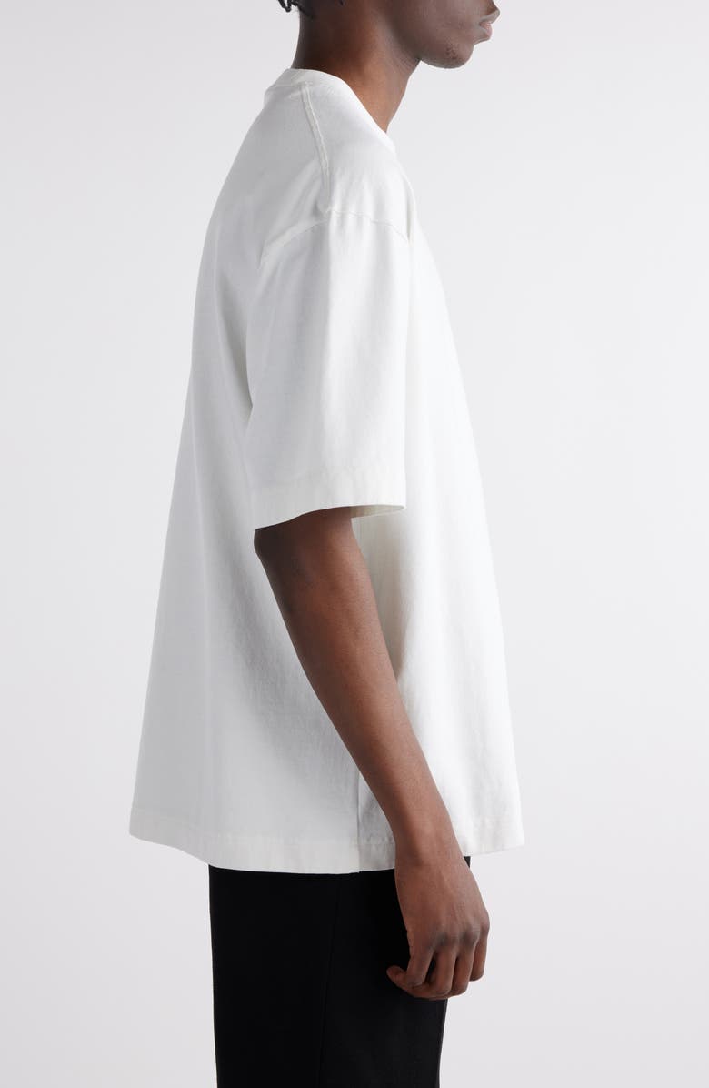 Acne Studios Oversize Logo T-Shirt, Alternate, color, Optic White