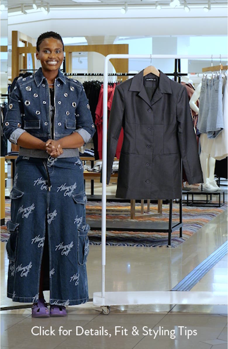 Carmela Long Sleeve Mini Coat Dress, sales video thumbnail