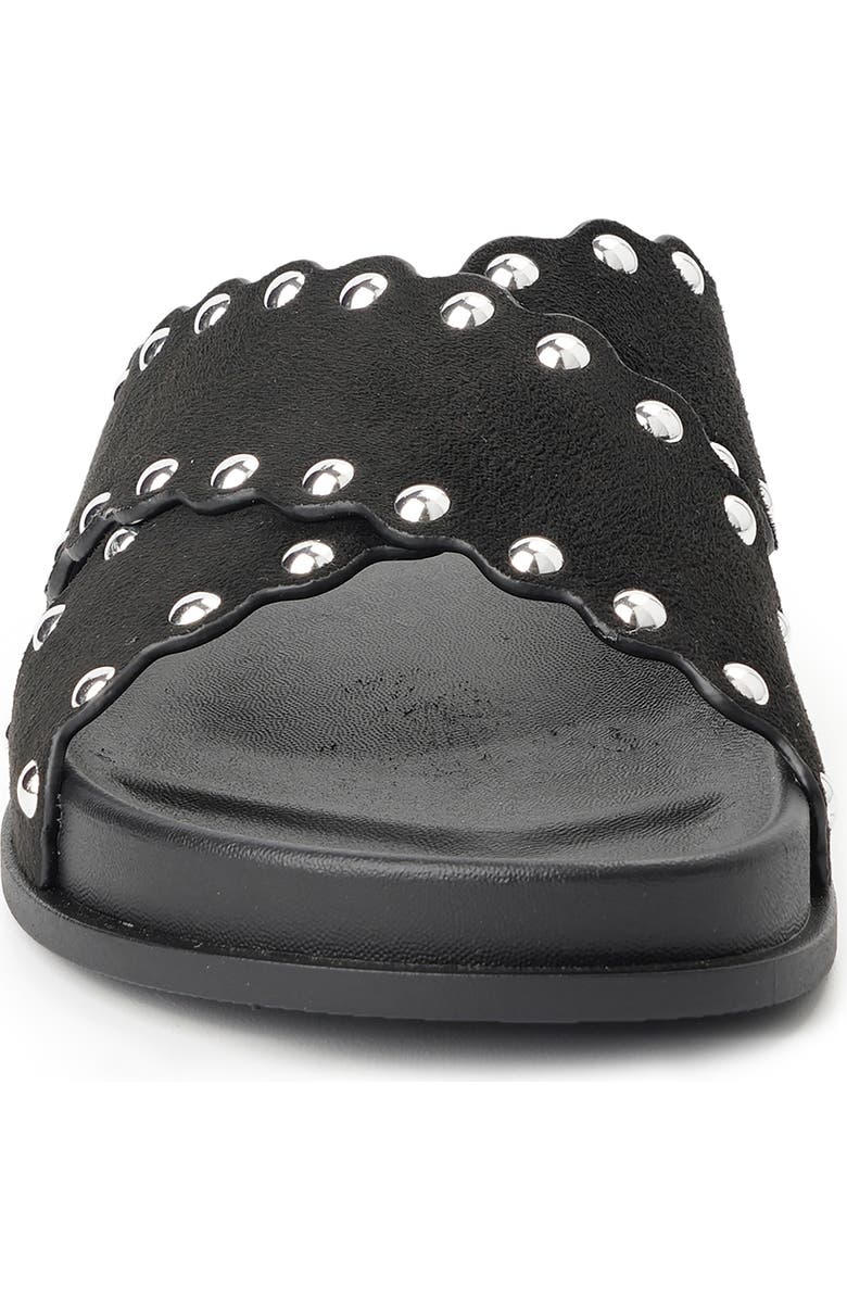 NEW YORK AND COMPANY Barnett Stud Crisscross Slide Sandal, Alternate, color, Black