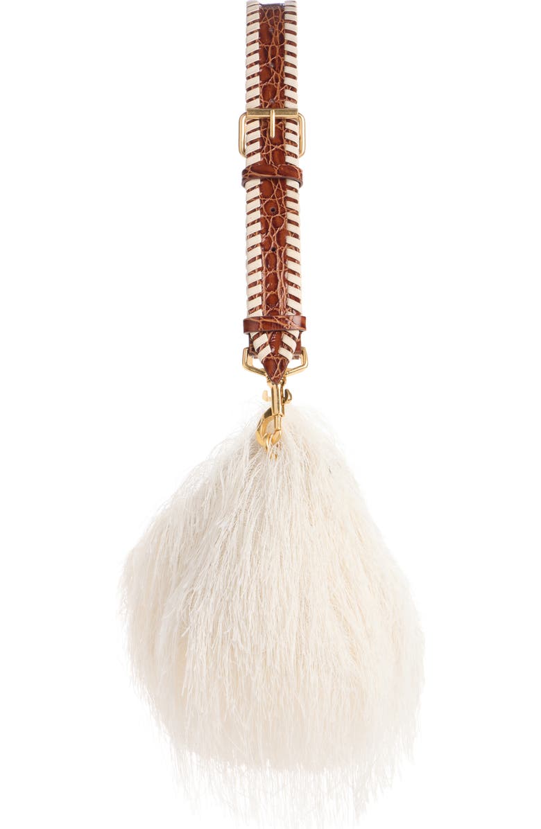 Dries Van Noten Fringe Clutch, Alternate, color, Ivory 6