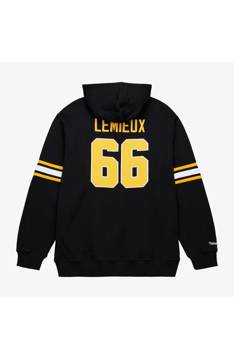 Mitchell 
Ness Men
s Mitchell 
Ness Mario Lemieux Black Pittsburgh Penguins 1992 Name 
Number Premium Pullover Hoodie, Alternate, color, Black