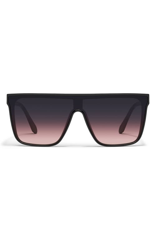 Quay Nightfall Medium 138mm Shield Sunglasses In Black