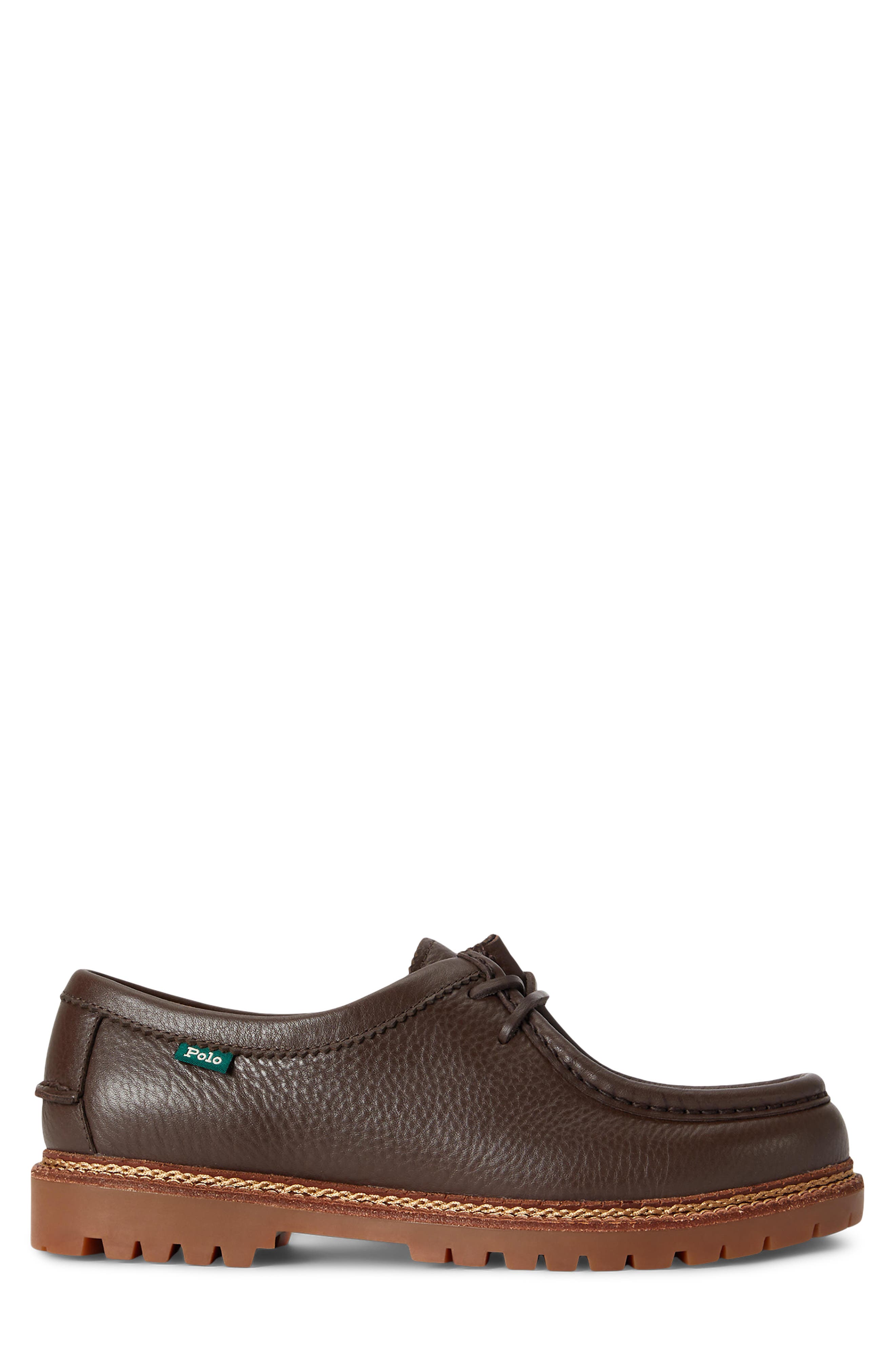 Jett Moc Toe Oxford, Alternate, color, DARK BROWN