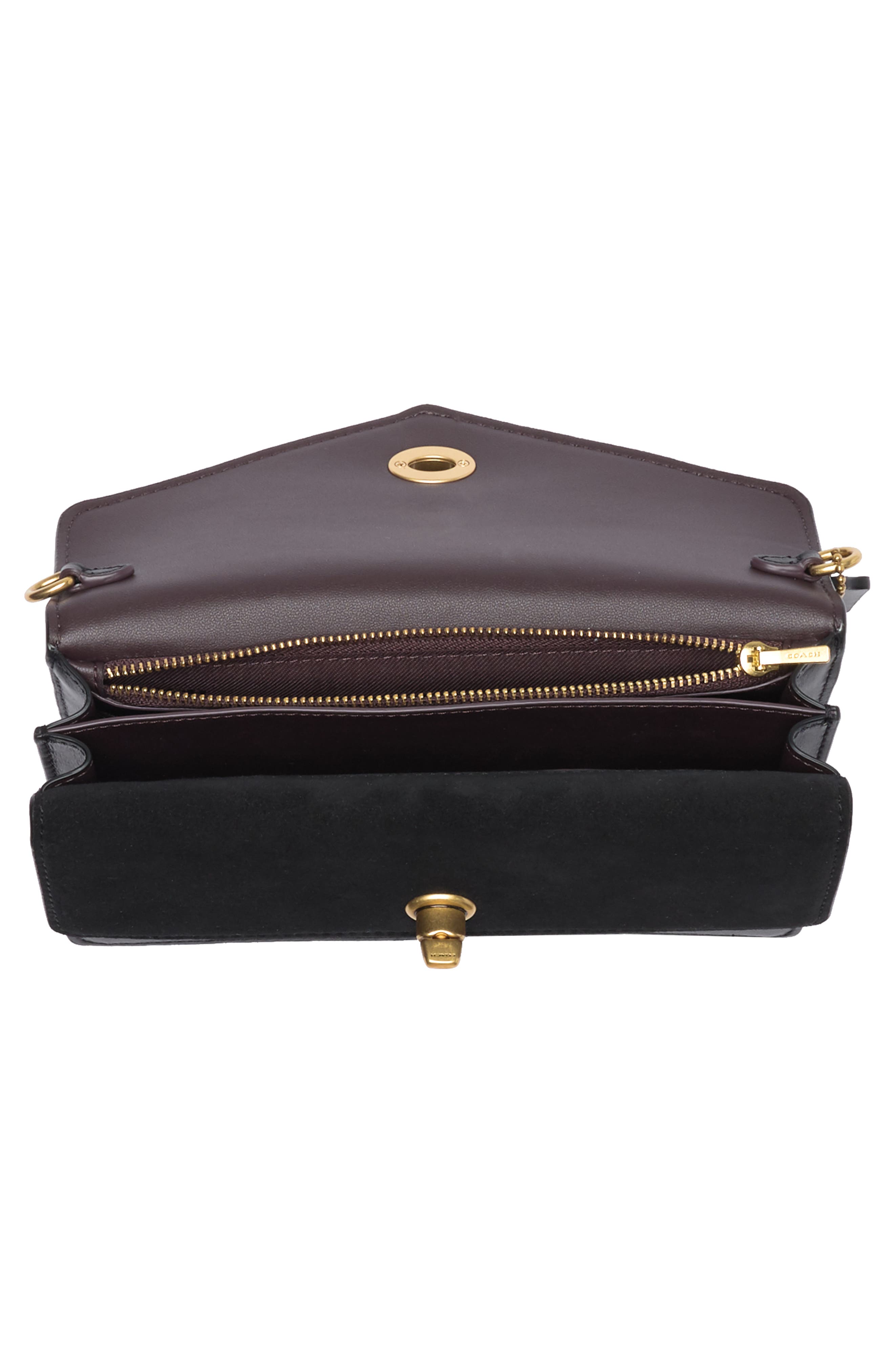 Aster Mixed Leather Crossbody, Alternate, color, B4/ BLACK
