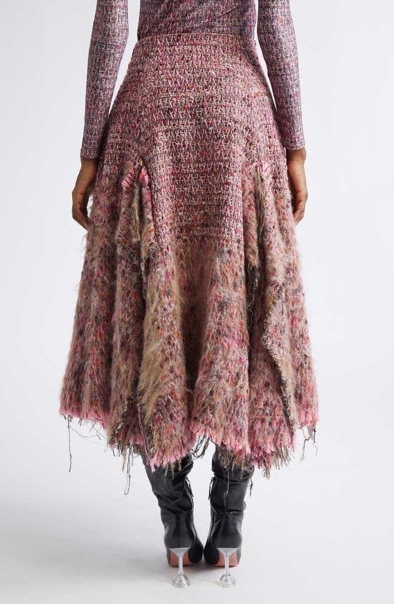 DIESEL<sup>®</sup> O-Riella Deconstructed Bouclé Midi Skirt, Alternate, color, Fuschia