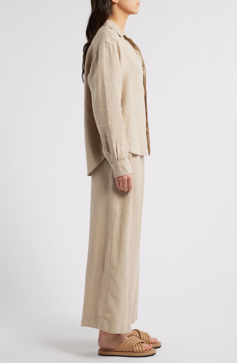 Frank & Eileen Button-Up Top & Wide Leg Linen Pants Set, Alternate, color,
