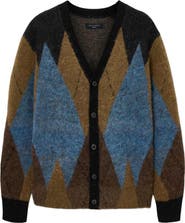 AllSaints Beam Geo Pattern Cardigan