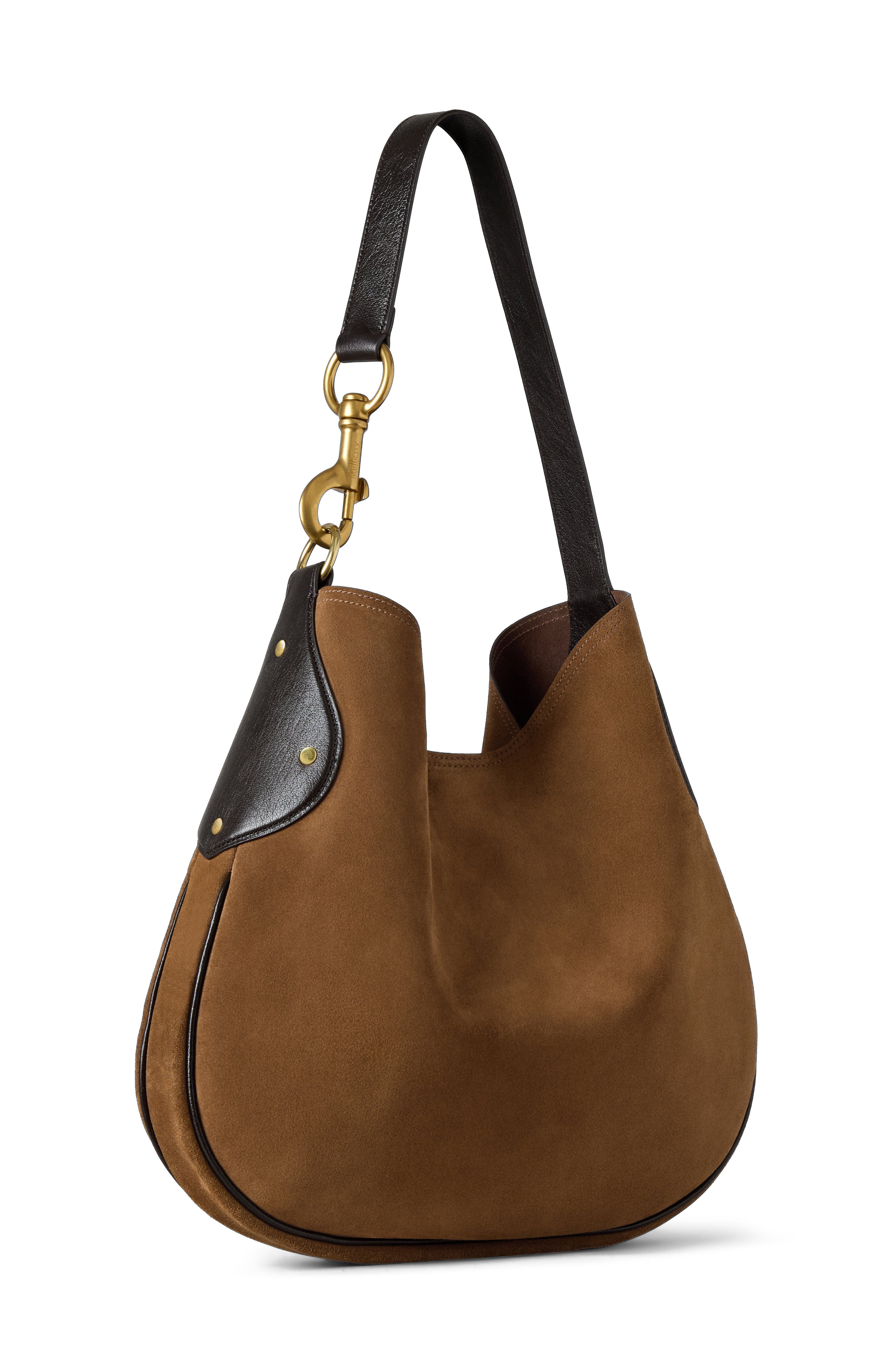 Mulberry Hackney Suede Shoulder Bag, Alternate, color, 