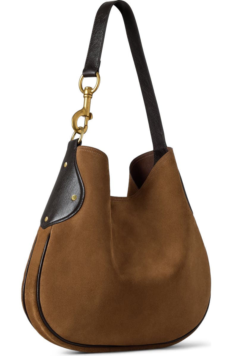 Mulberry Hackney Suede Shoulder Bag, Alternate, color,