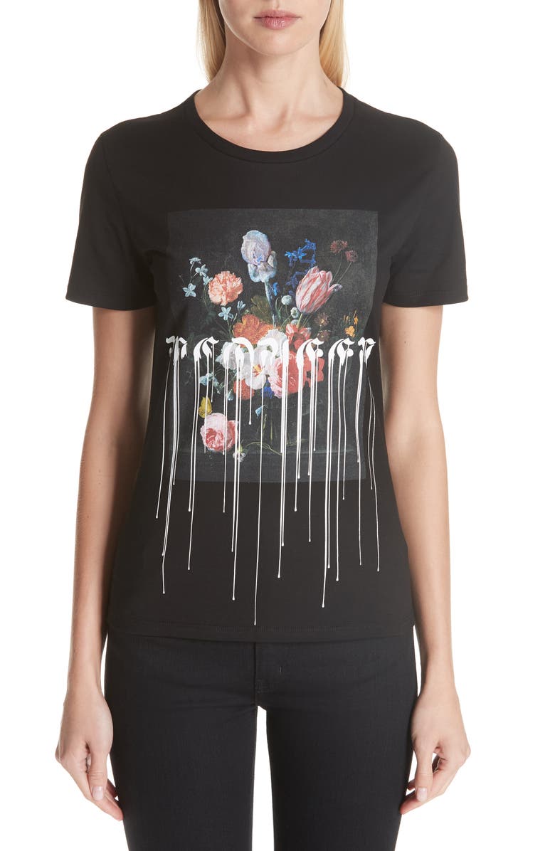 McQueen Alexander McQueen Paint Drip Tee, Main, color, 