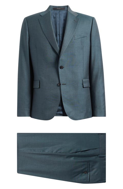 Tailored Fit Green Wool Suit