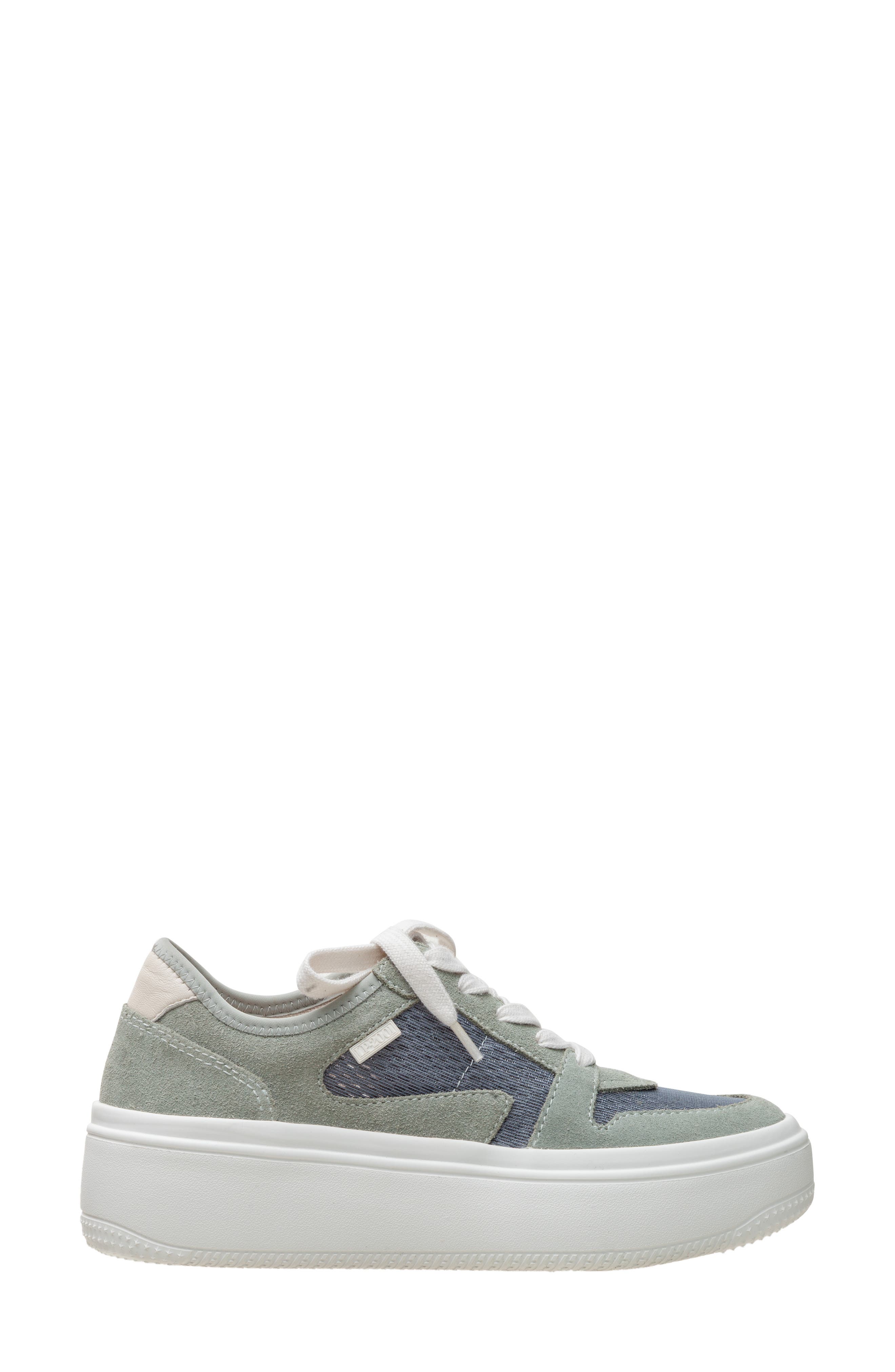 Linea Paolo Gains Platform Sneaker, Alternate, color, Pale Green/ Dk Gris/ Ivory