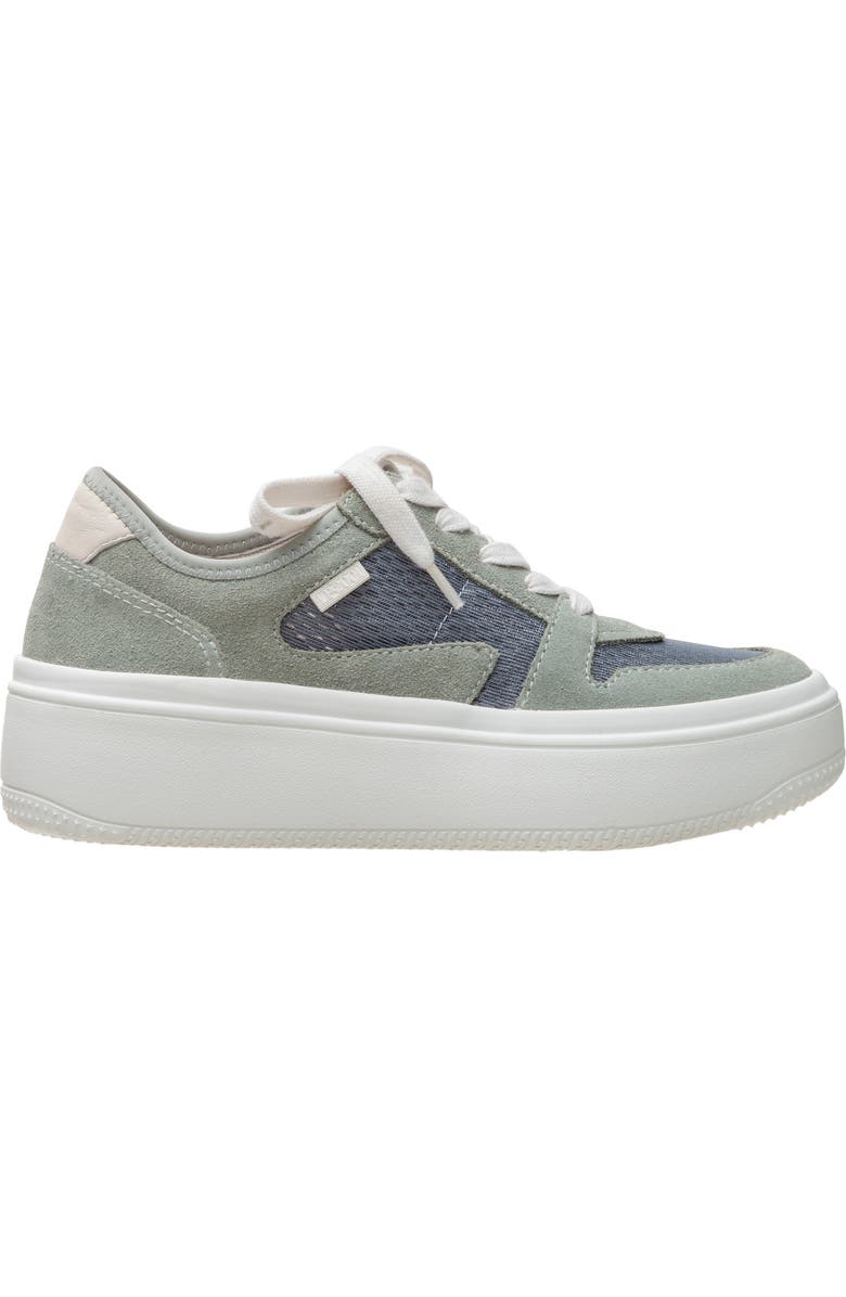 Linea Paolo Gains Platform Sneaker, Alternate, color, Pale Green/ Dk Gris/ Ivory