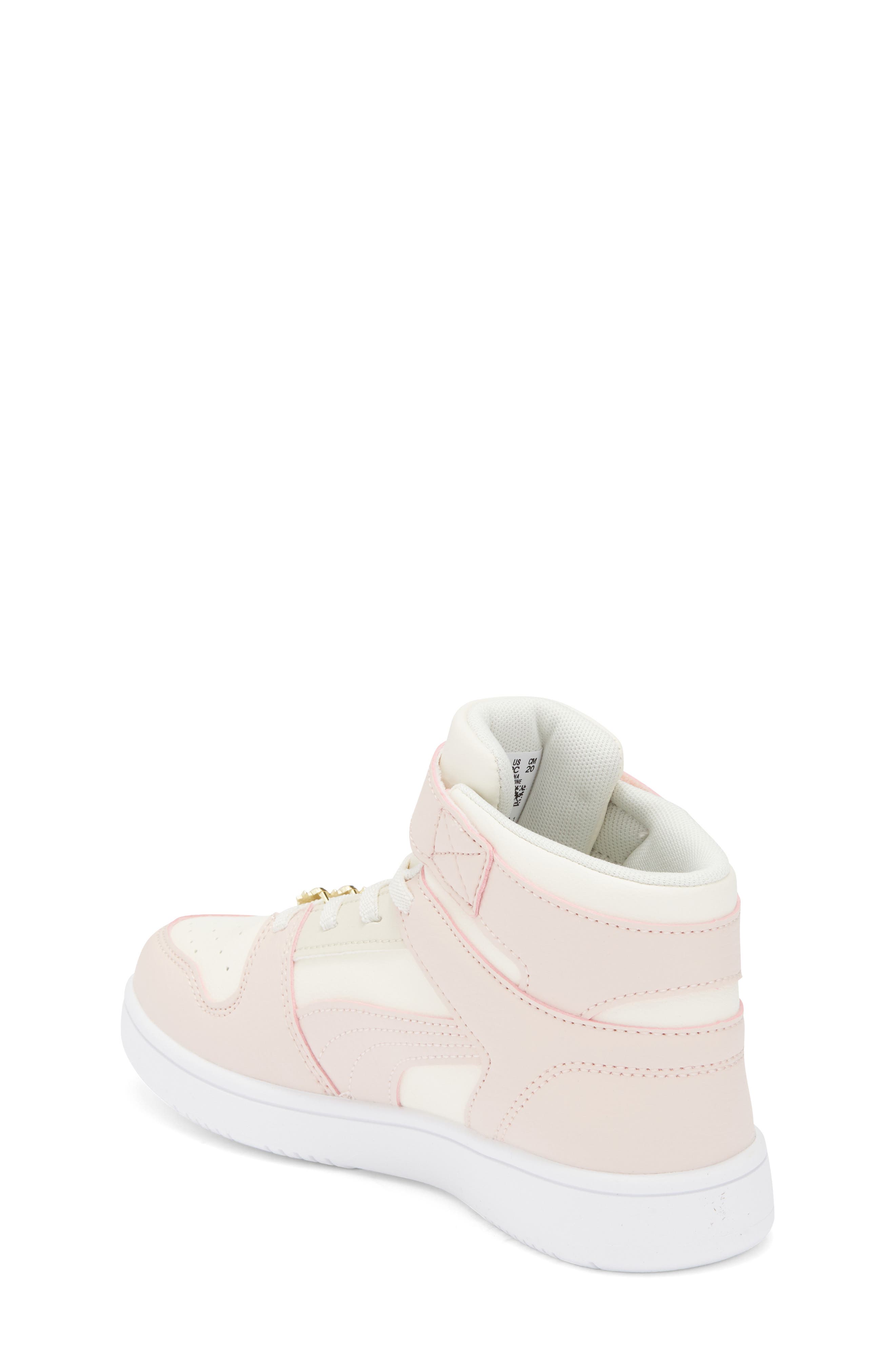 PUMA Kids' Rebound Layup High Top Sneaker, Alternate, color, Frosted Ivory/ Island Pink