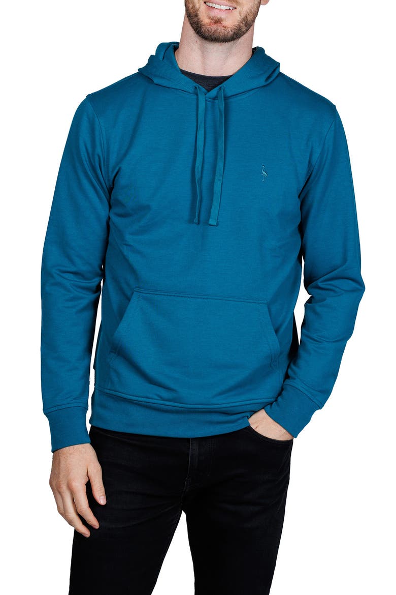 Fleece Hoodie, Main, color, TEAL