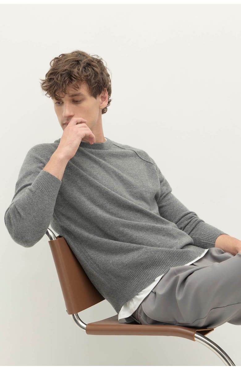 NAKED CASHMERE Lorenzo Cashmere Crewneck, Alternate, color, Thunder