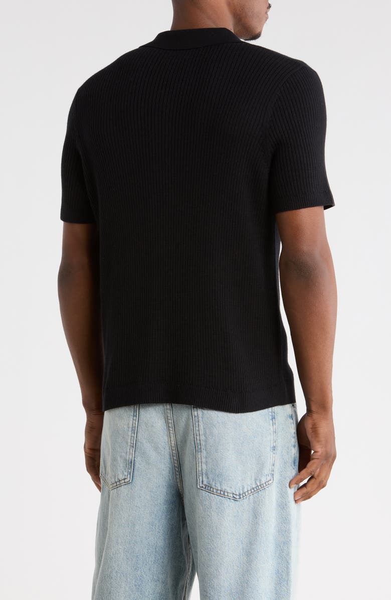 Abound Short Sleeve Button-Up Sweater, Alternate, color, Black