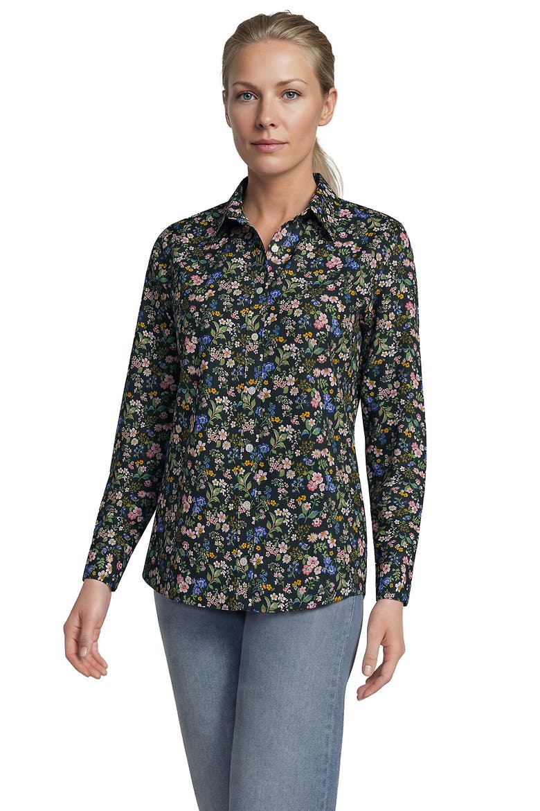 No Iron Button Front Shirt, Main, color, Woodland Forest Multi Floral