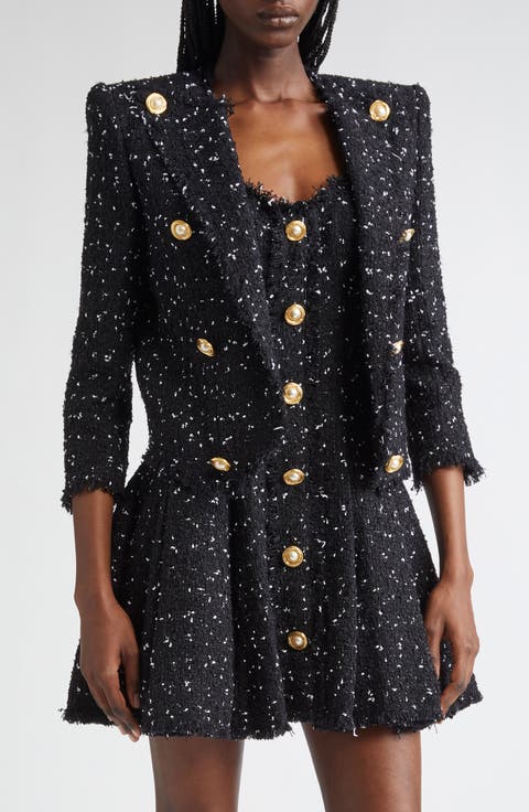 Polka Dot Tweed Spencer Jacket