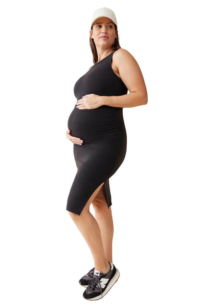 Ingrid & Isabel<sup>®</sup> Ruched Sleeveless Body-Con Dress, Alternate, color, Black