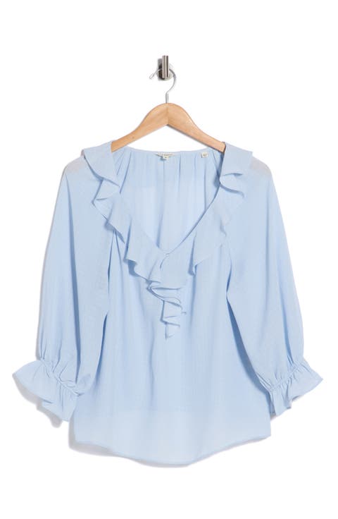 Ruffle V-Neck Top