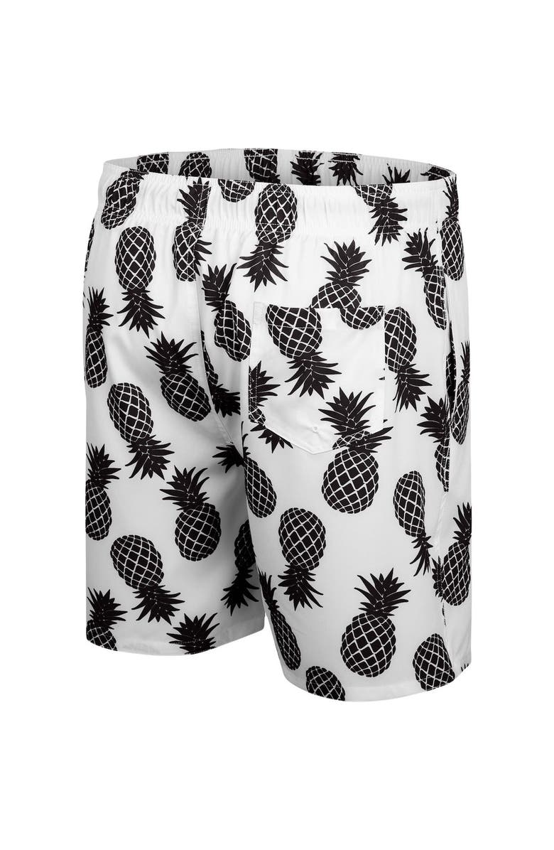 COLOSSEUM Men's Colosseum White/Black Army Black Knights Pineapple Swim Shorts, Alternate, color, White