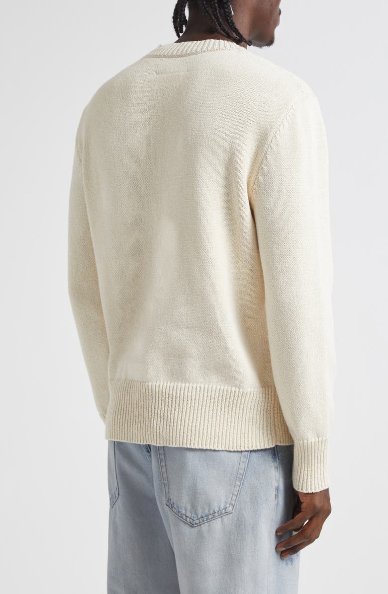 MM6 Maison Margiela Dot Motif Crewneck Sweater, Alternate, color, Off White