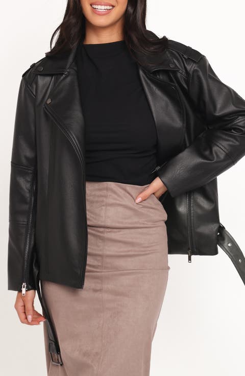 Parsons Oversize Faux Leather Jacket