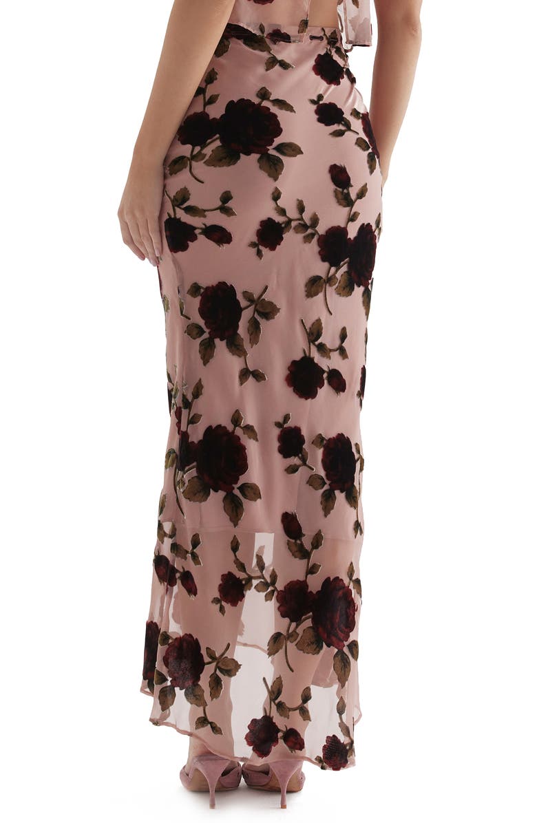 HOUSE OF CB Imaan Floral Bias Cut Skirt, Alternate, color,