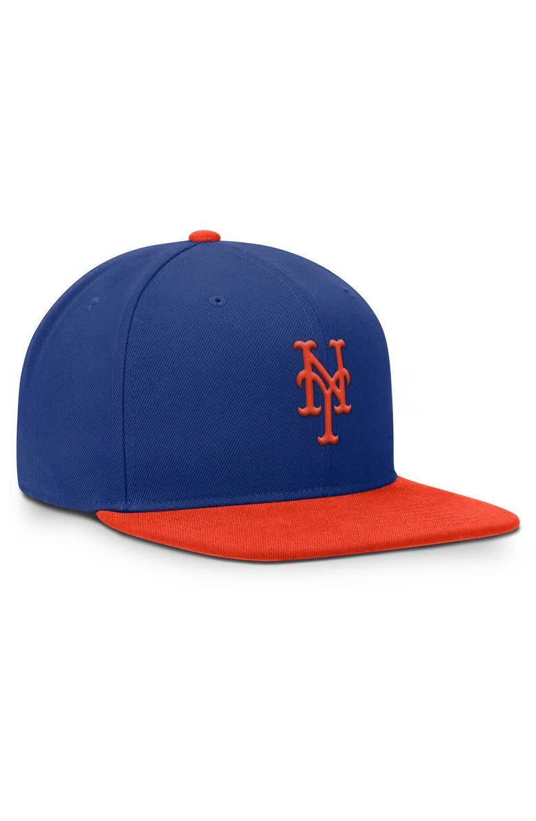 Nike Men's Nike Royal/Orange New York Mets Primetime Pro Dri-FIT Snapback Hat, Alternate, color, Royal