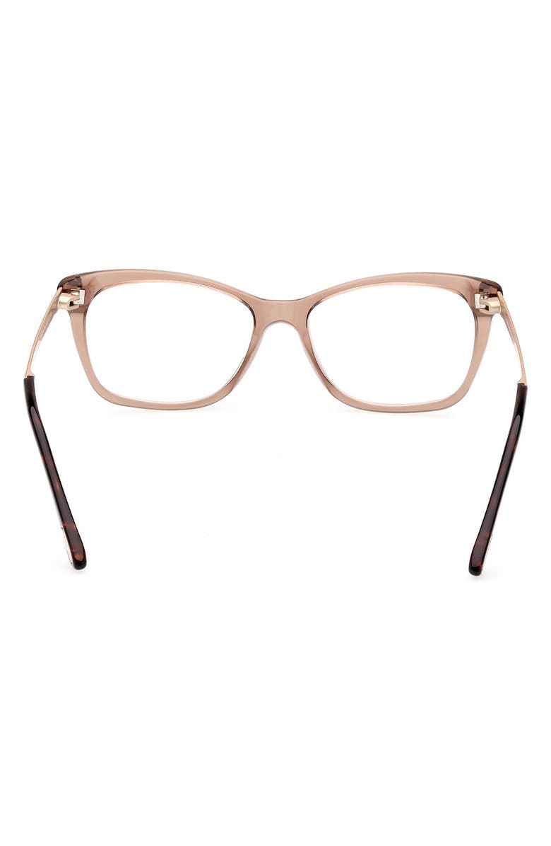 TOM FORD 52mm Geometric Optical Glasses, Alternate, color, Champagne Pale Gold