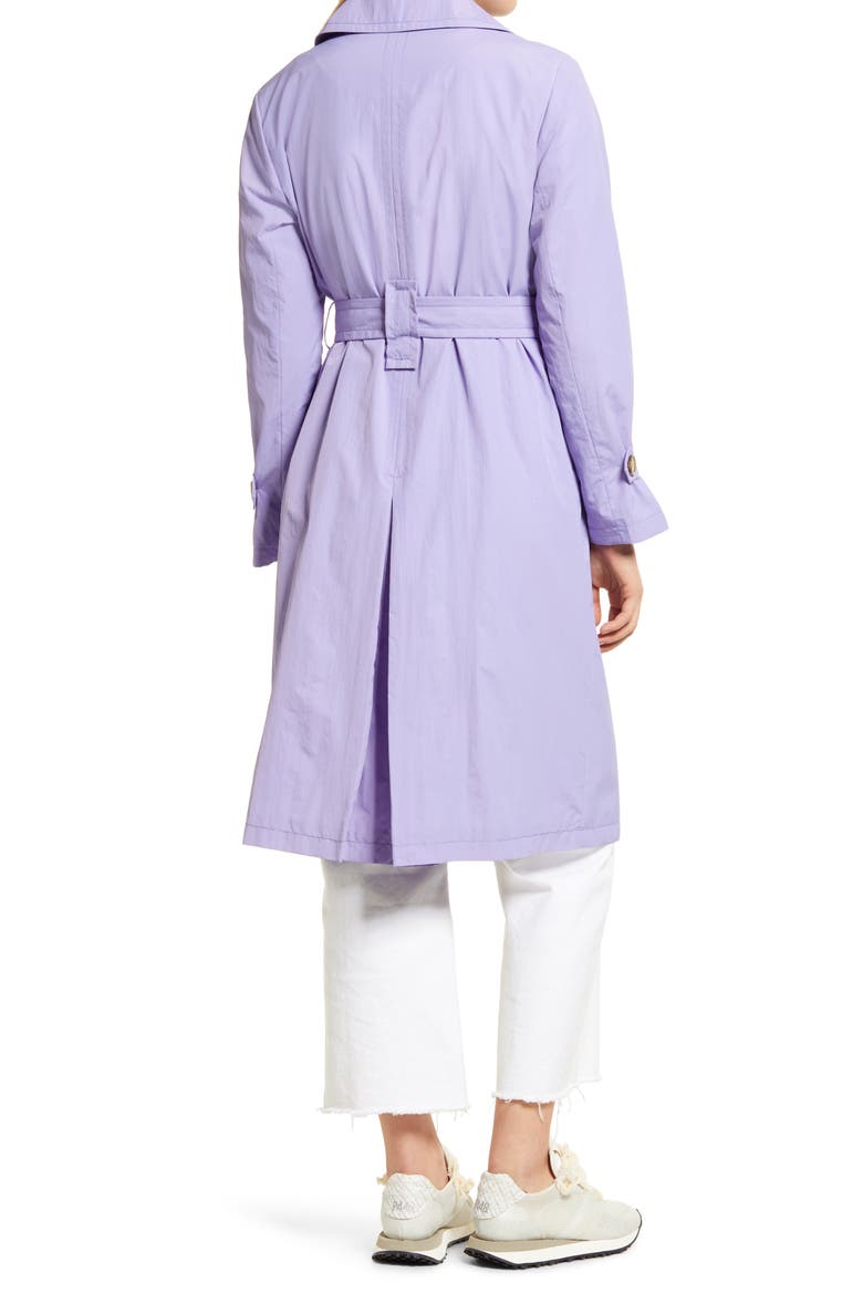 Double Breasted Nylon Trench Coat, Alternate, color, LAVENDER