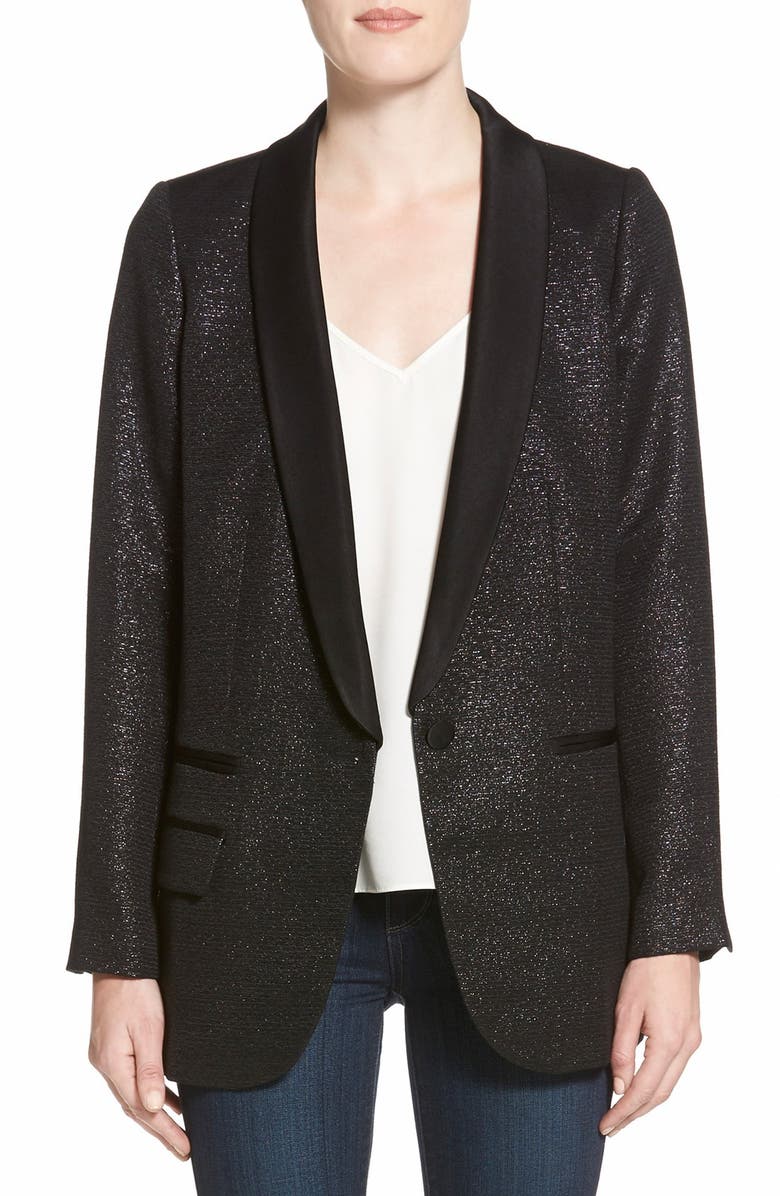 Trouvé Metallic Blazer, Main, color, 