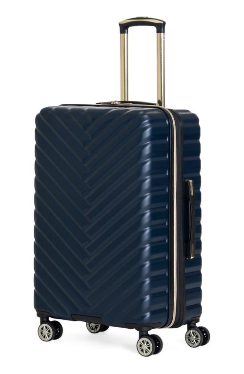 Kenneth Cole Reaction Madison Herringbone 24" Hardshell Spinner Case In Blue
