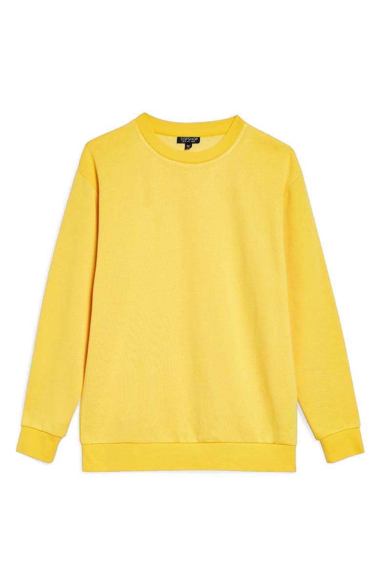 Topshop Longline Sweatshirt, Alternate, color,