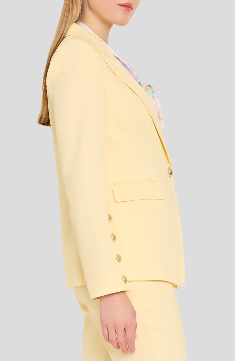 Tahari ASL One-Button Blazer, Alternate, color, Buttercup