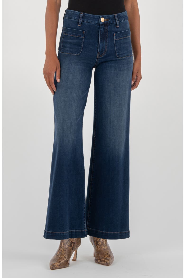 Meg Patch Pocket High Waist Wide Leg Jeans, Main, color, CONTENTMENT