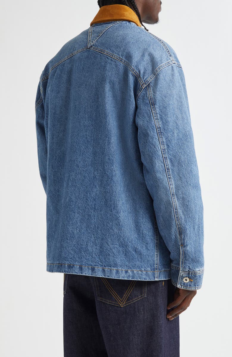 Bottega Veneta Padded Denim Workwear Jacket, Alternate, color, 4715 Mid Blue