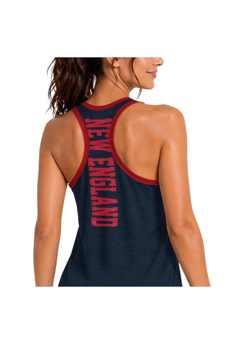 Women's G-III 4Her by Carl Banks Navy New England Patriots Tater II Racerback Tank Top, Alternate, color, Navy