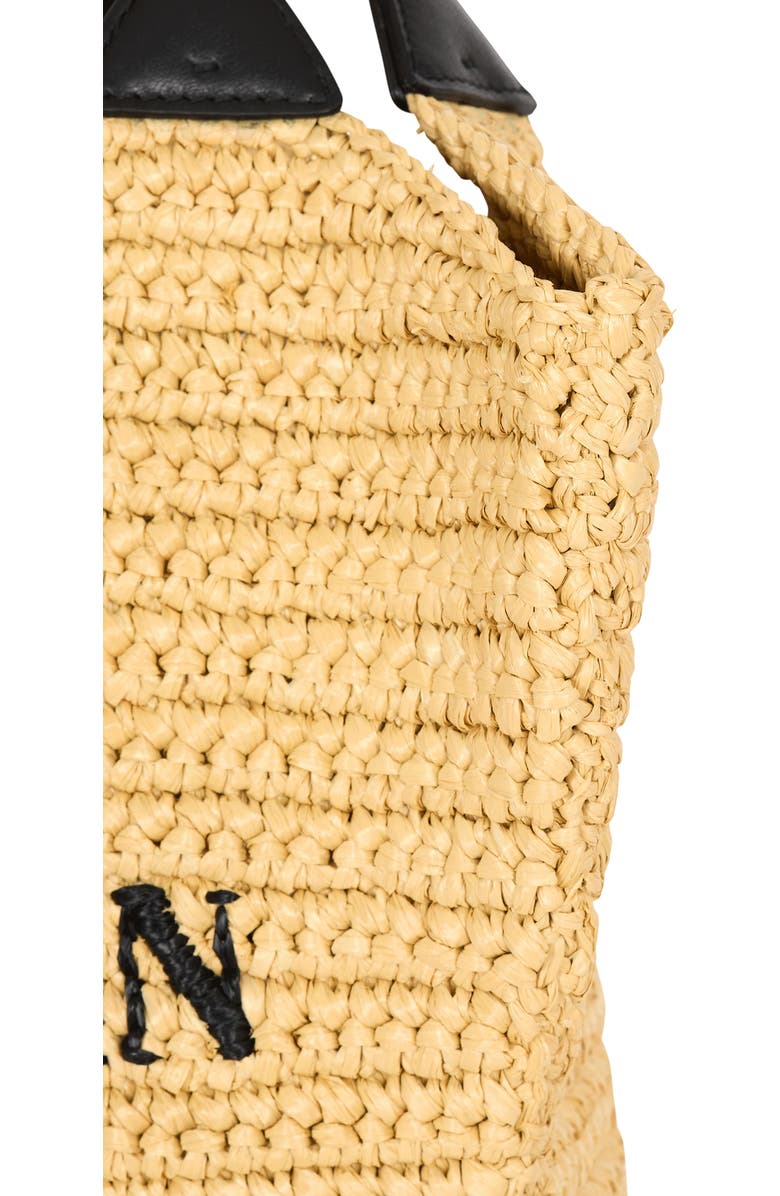 Balmain Mini Balmain crochet tote bag, Alternate, color, Beige