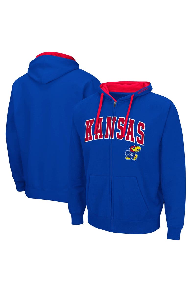 COLOSSEUM Men's Colosseum Royal Kansas Jayhawks Big & Tall Full-Zip Hoodie, Main, color, Royal