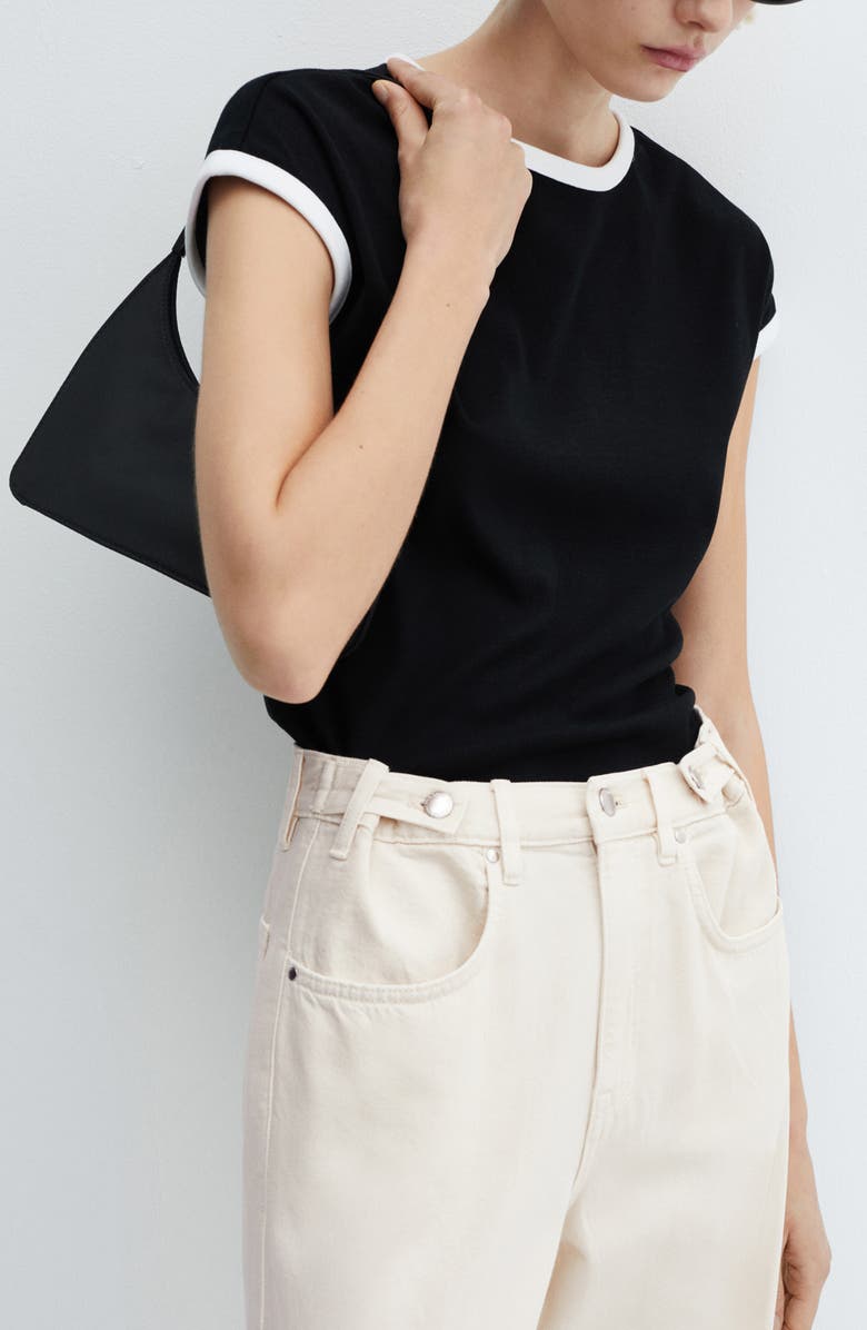 MANGO Cesca High Waist Wide Leg Jeans, Alternate, color, 