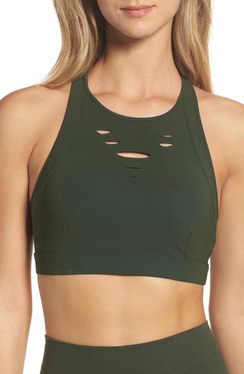 Alo Ripped Warrior Yoga Bra, Main, color,