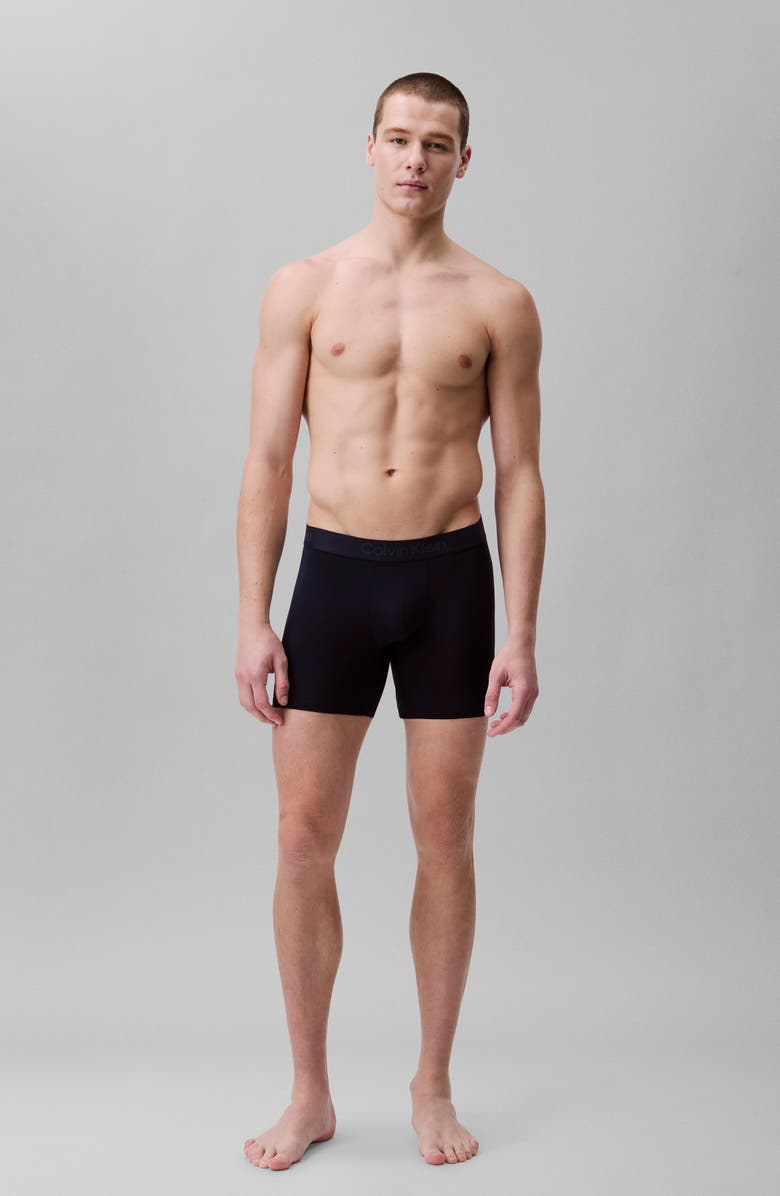 Calvin Klein Ultra-Soft Stretch Modal 3-Pack Boxer Briefs, Alternate, color, Black/ Shore/ Grey