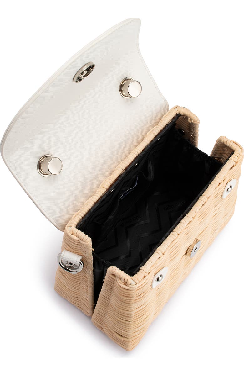 Olga Berg Donna Rattan Top Handle Bag, Alternate, color,