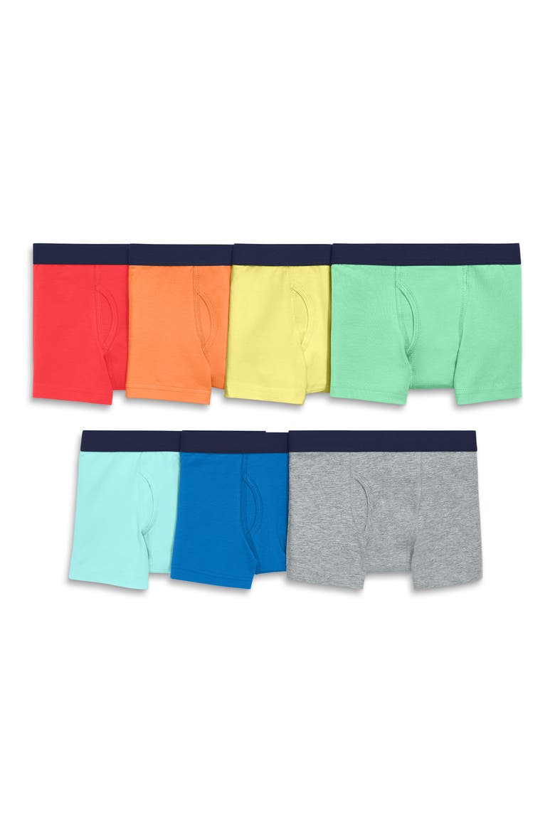 Kids Boxer 7-Pack, Main, color, Rainbow Solid Mix