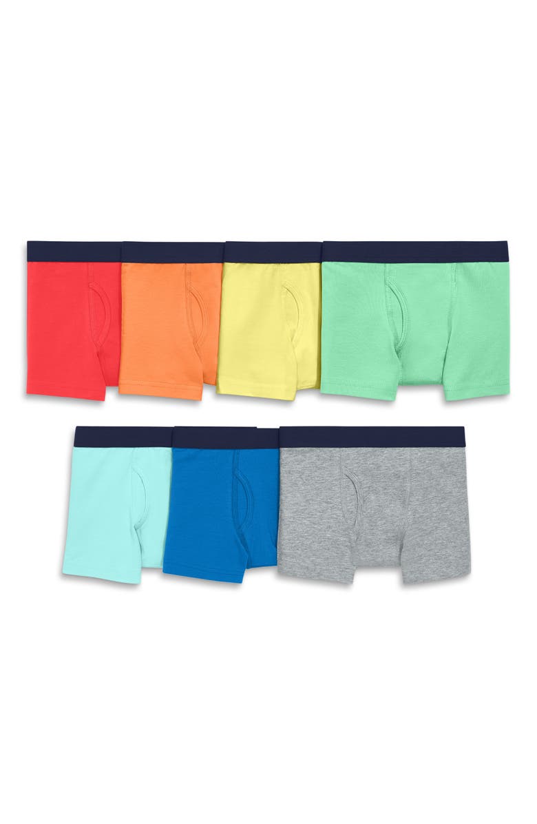 Primary Kids Boxer 7-Pack, Main, color, Rainbow Solid Mix