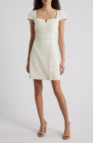 Vince Camuto Notch Neck Crepe Dress