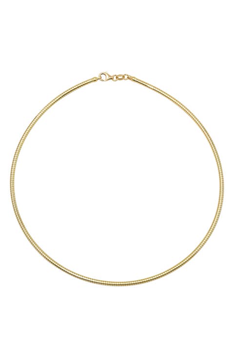 14-Inch Gold Omega Necklace