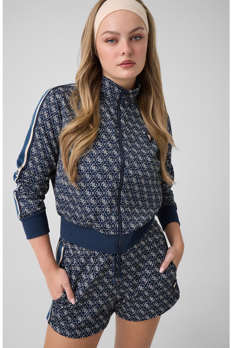 4G Jacquard Full Zip Track Jacket, Alternate, color, BLUE MULTI